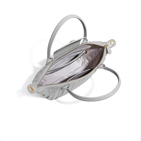 Women's Faux Leather Tote Large Capacity Crossbody Elegant Travel Fashion - Picture 4 of 7